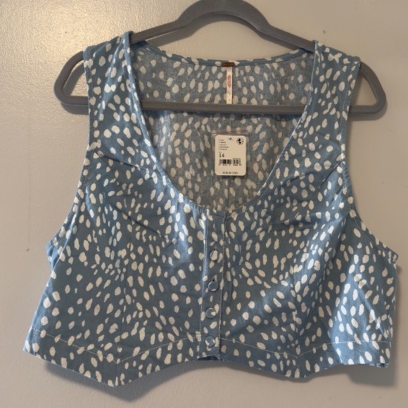 Free People Bennett Top & Short Set - New - US 14 - Picture 2 of 7